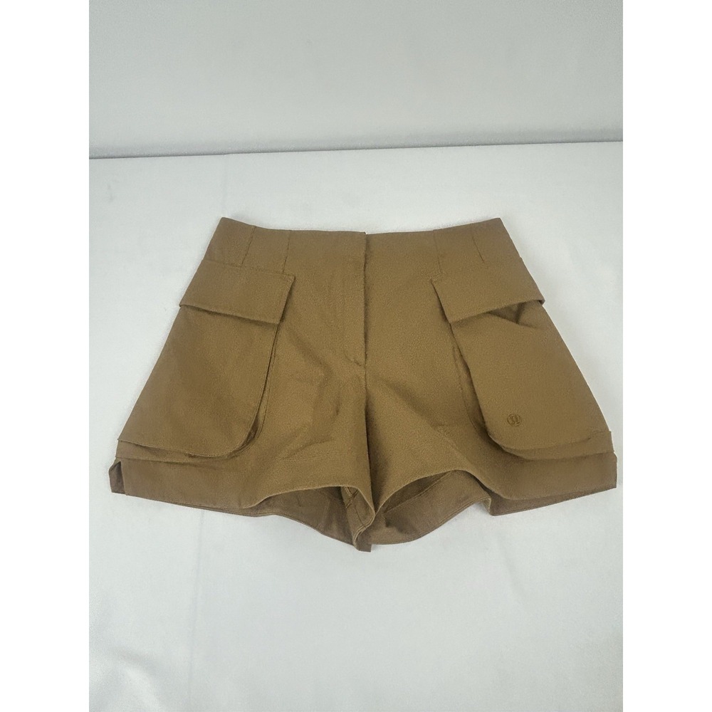 Lululemon LW7CNRS Women 12 Relaxed Super High Rise Cargo Short 4" Roasted Brown